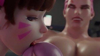 Cartoon Shemale Futa Gets Her Ass Filled With Cum - Lupazalupa Production