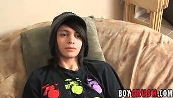 A Stunning Young Man Masturbating And Ejaculating During A Sexual Interview