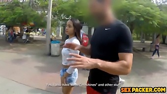 Stunning Slender Sun-Kissed Beauty Prepared For Anal Penetration While Suspended From Pt'S Trainer