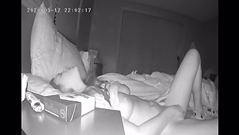 A Reserved Woman Masturbates To Orgasm Before Bed, Captured By A Hidden Camera