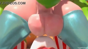 Princess Rosalina Futa Gives A Blowjob And Gets Cum In Her Mouth In This Anime.