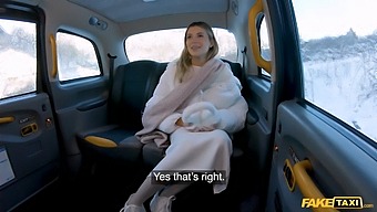 Beautiful Lingerie Model Gets A Rough Ride From The Taxi Driver.